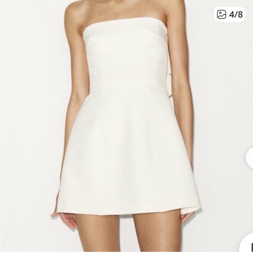Zara Strapless Cream Dress